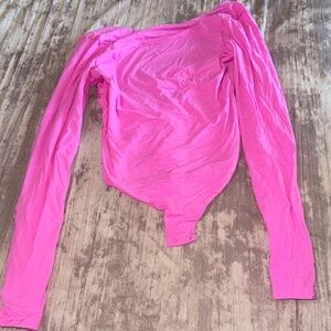 SKIMS Pink Button Down Shirt